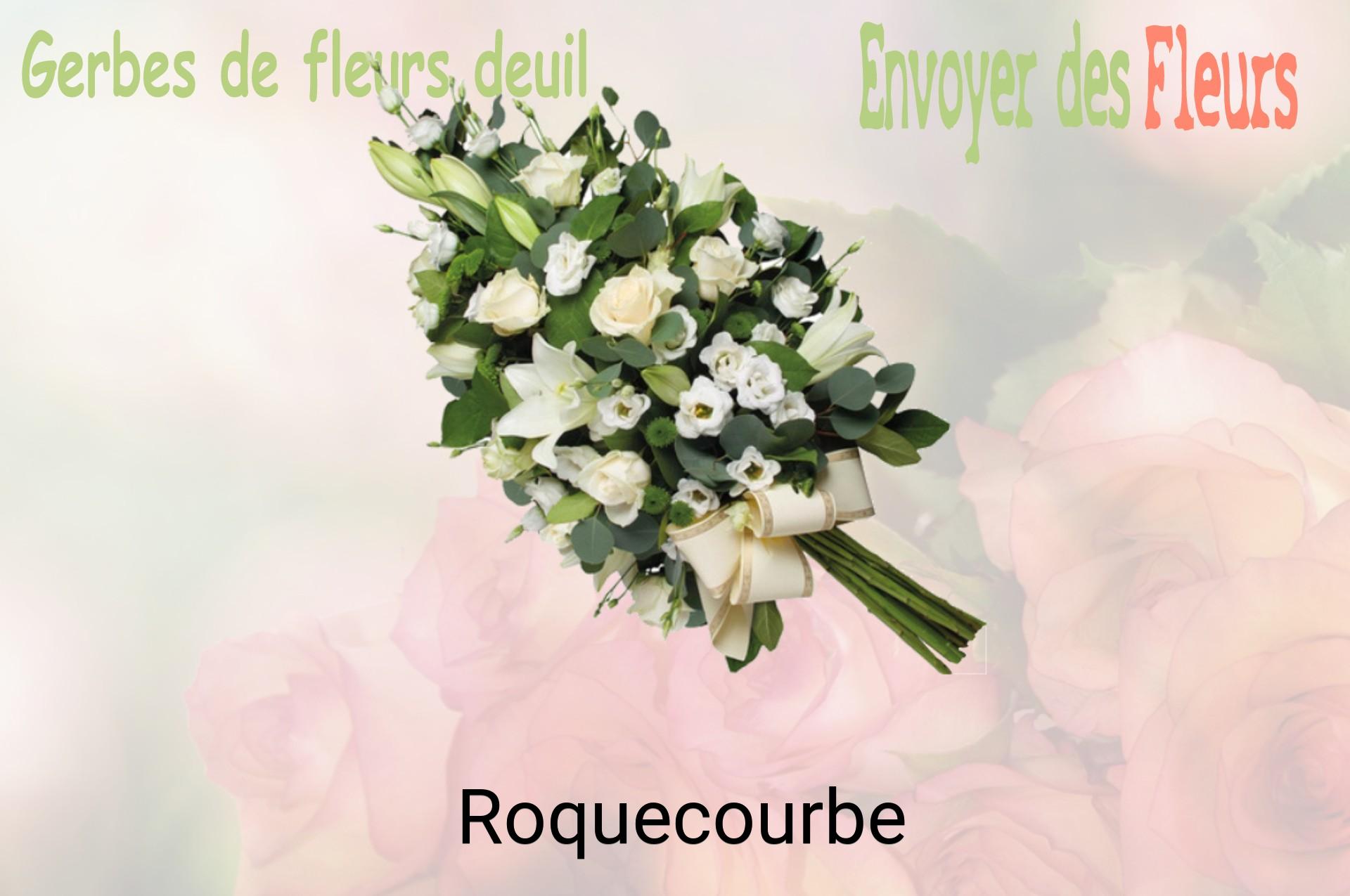 Gerbe de fleurs de deuil livrée à Roquecourbe